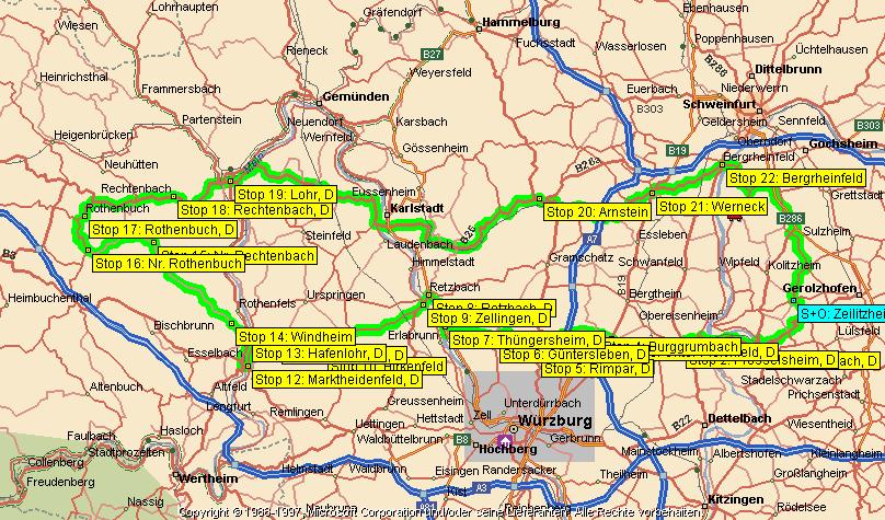 und so sah die Tour aus